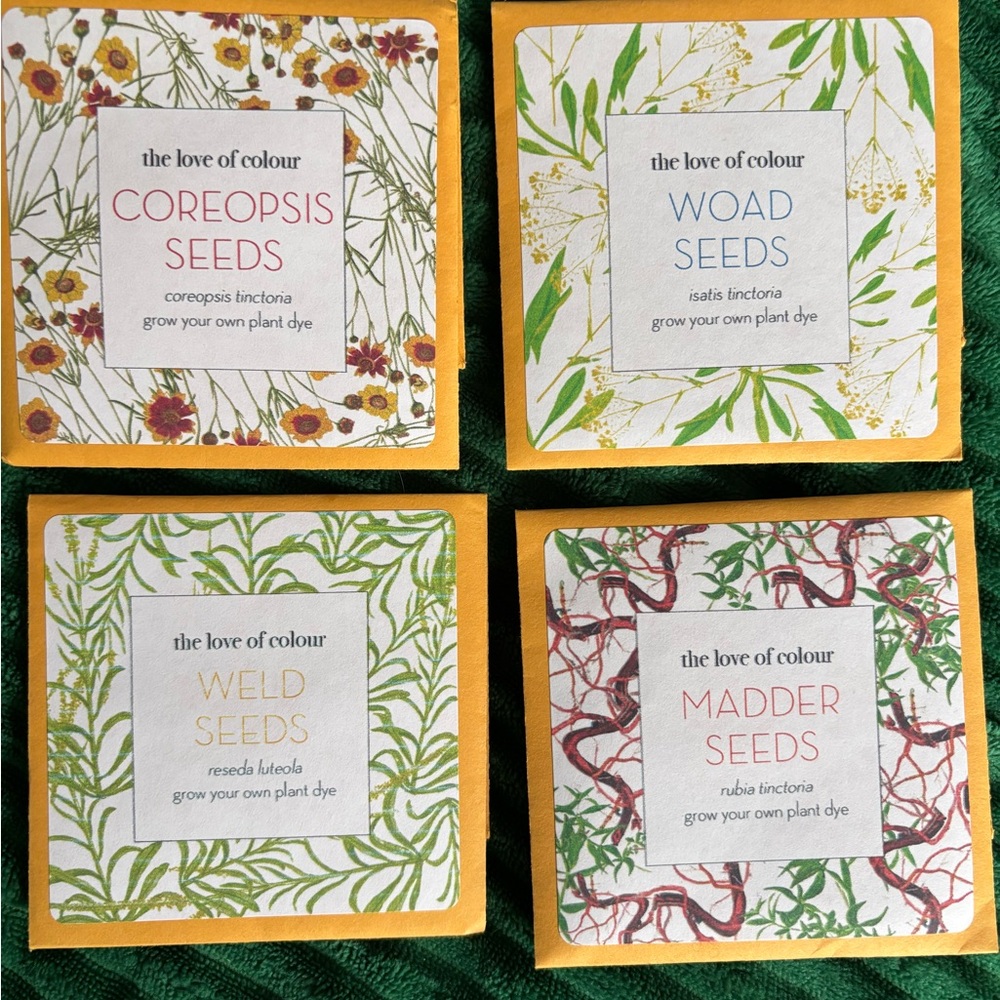 The Love of Colour Plant Dye Seed Packets